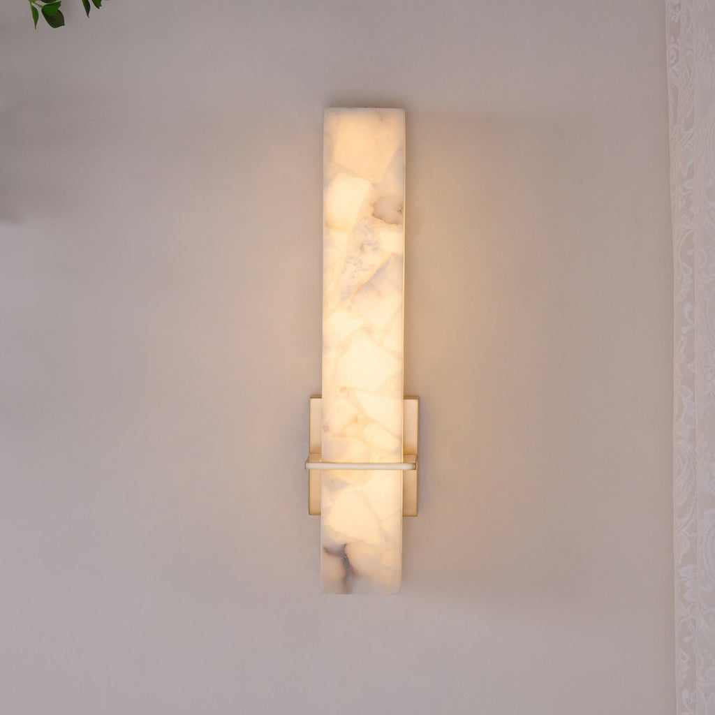 Alabaster Cuboid Wall Sconce