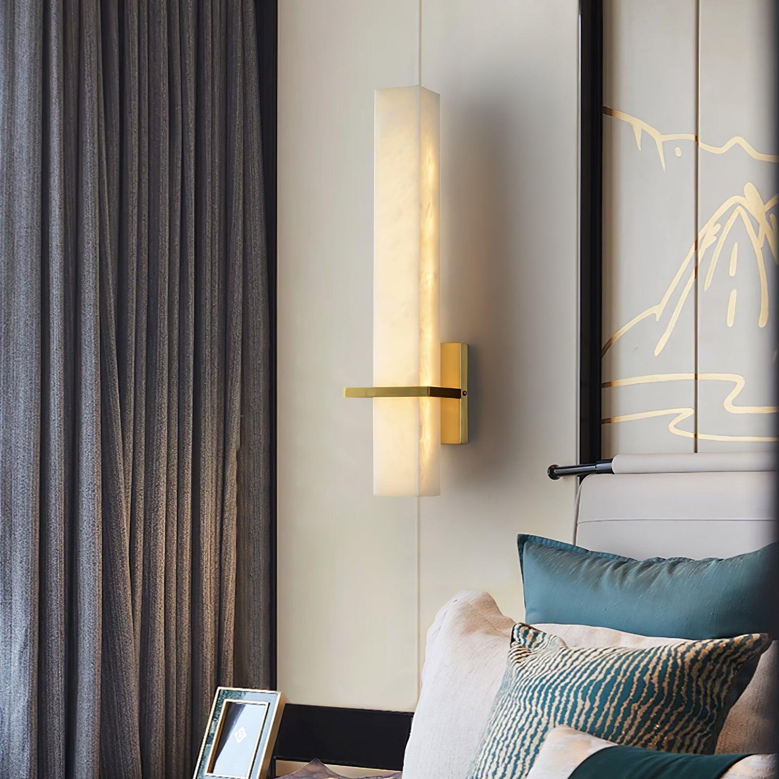 Alabaster Cuboid Wall Sconce