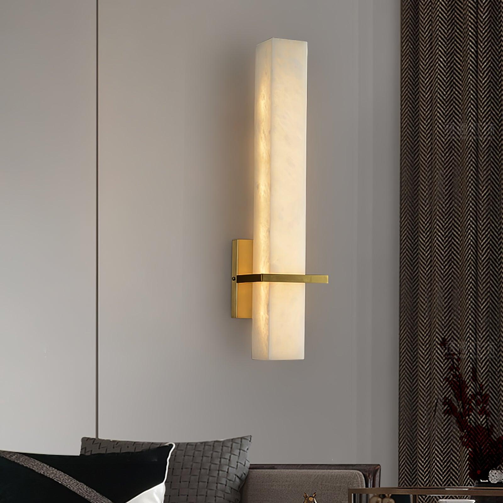 Alabaster Cuboid Wall Sconce