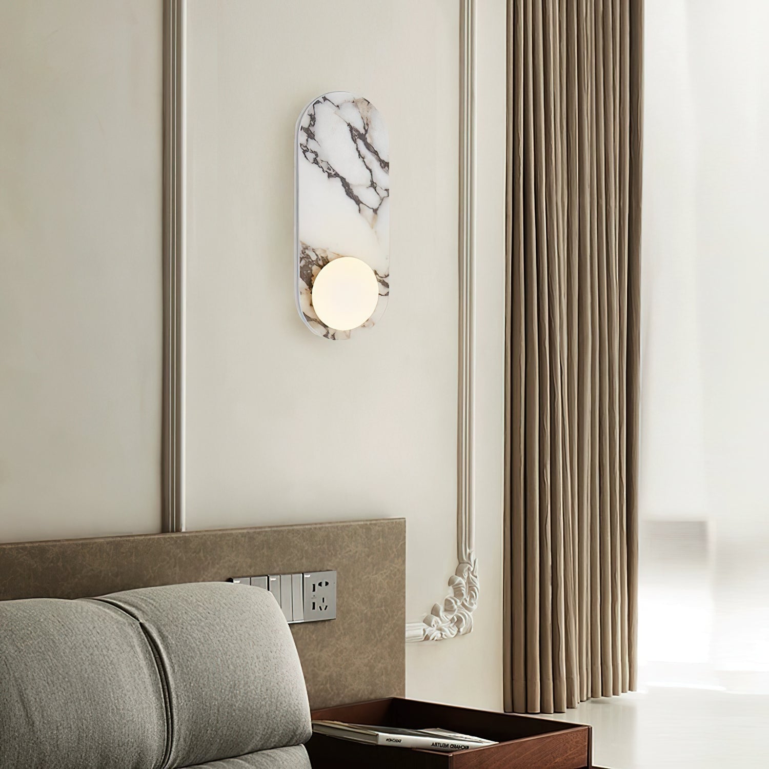 Aviore Marble Wall Lamp | Sculptural Italian Elegance