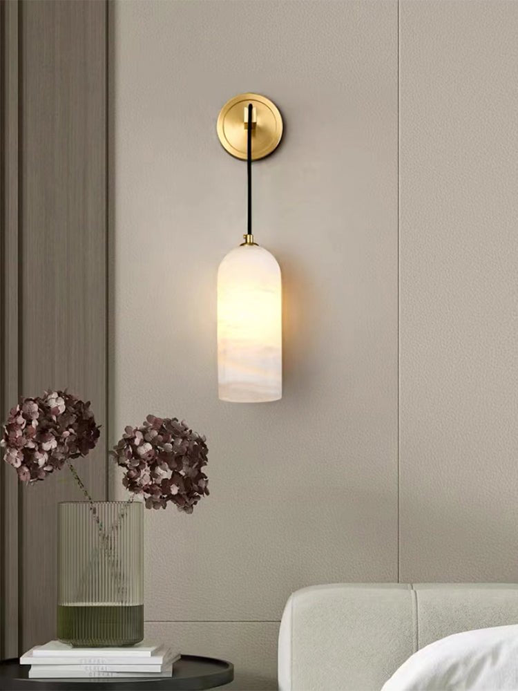 Nella Alabaster Glow Wall Light