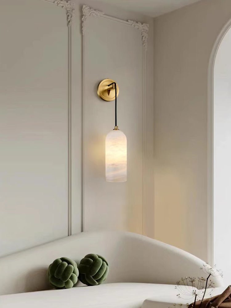 Nella Alabaster Glow Wall Light