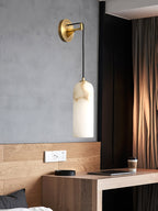 Nella Alabaster Glow Wall Light