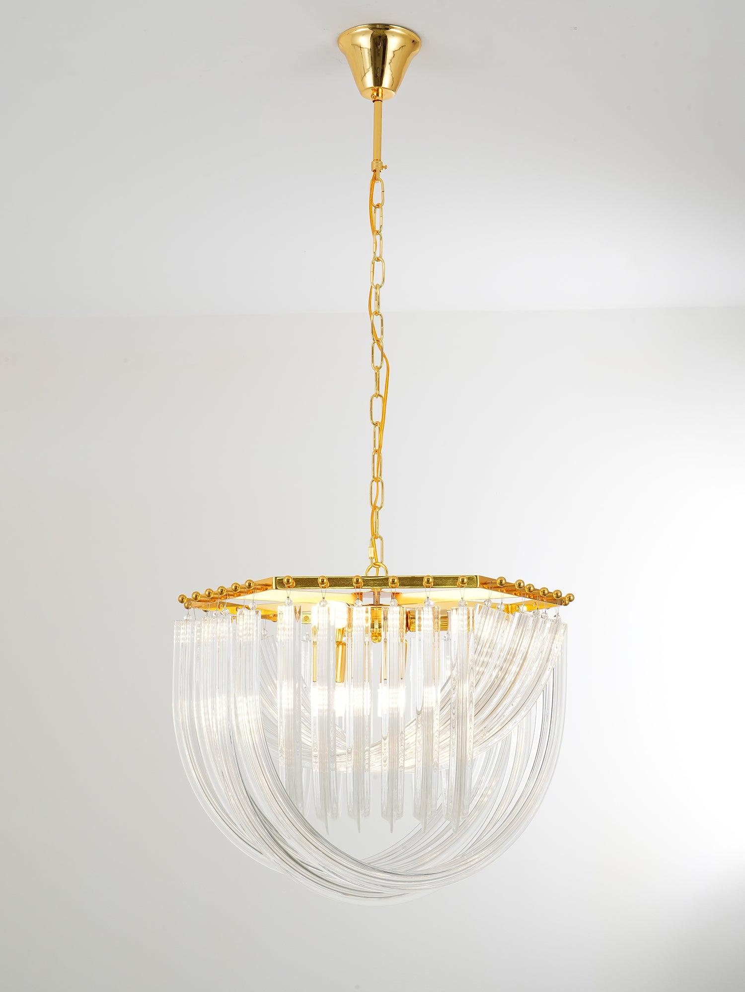 Cyrilla Curved Glass Chandelier