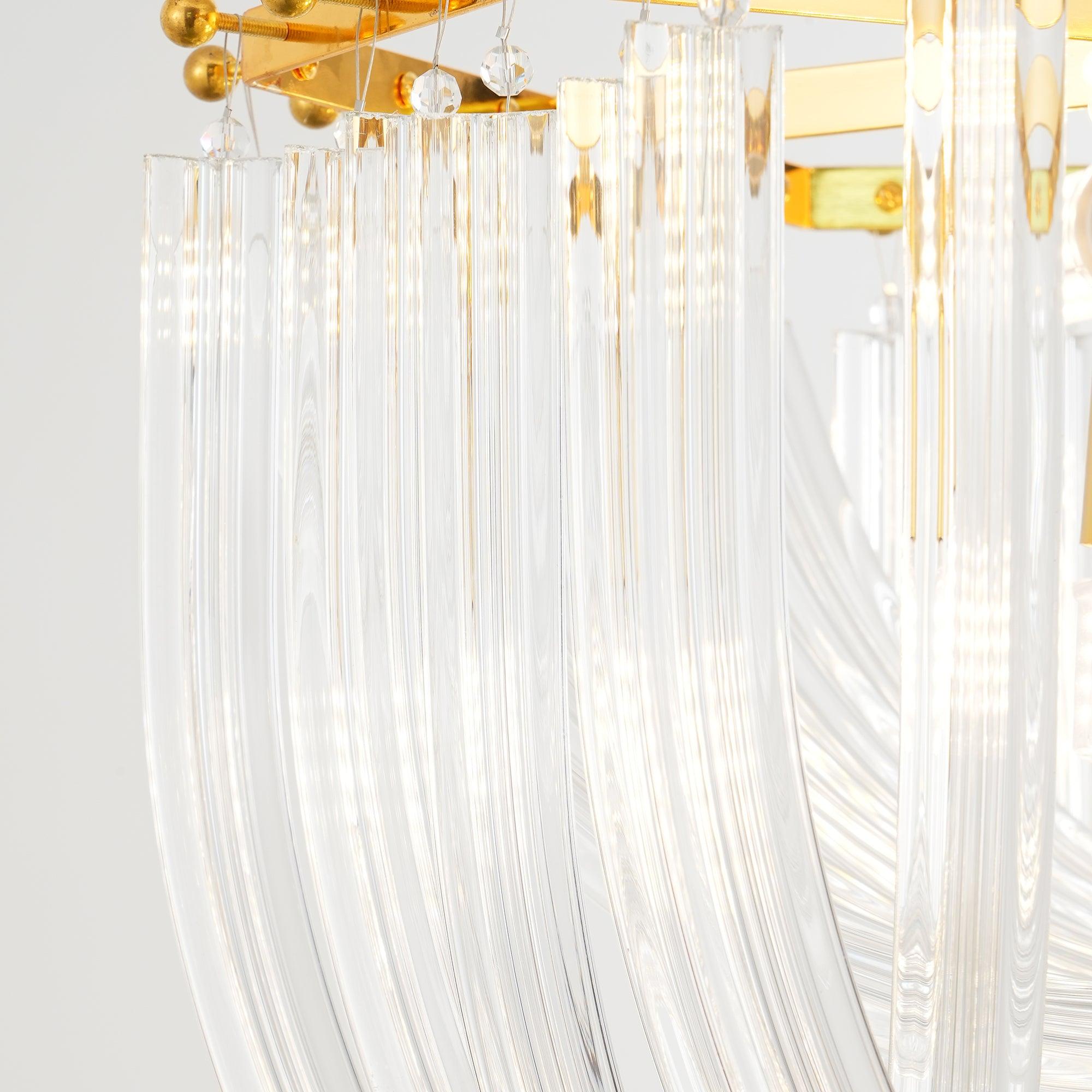 Cyrilla Curved Glass Chandelier