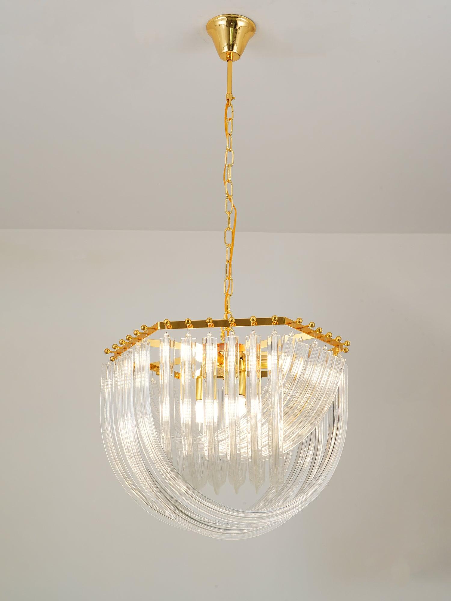 Cyrilla Curved Glass Chandelier