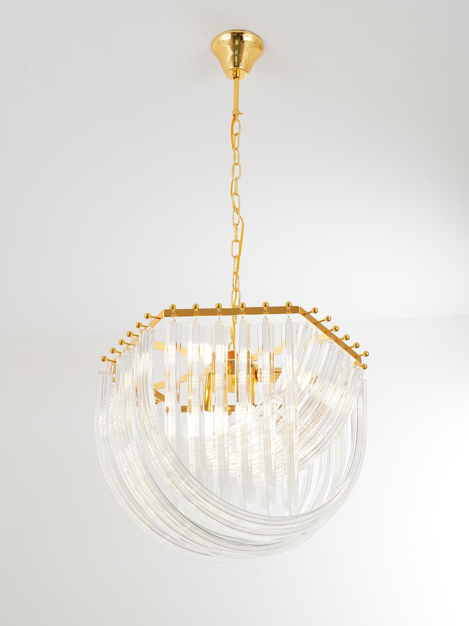 Cyrilla Curved Glass Chandelier