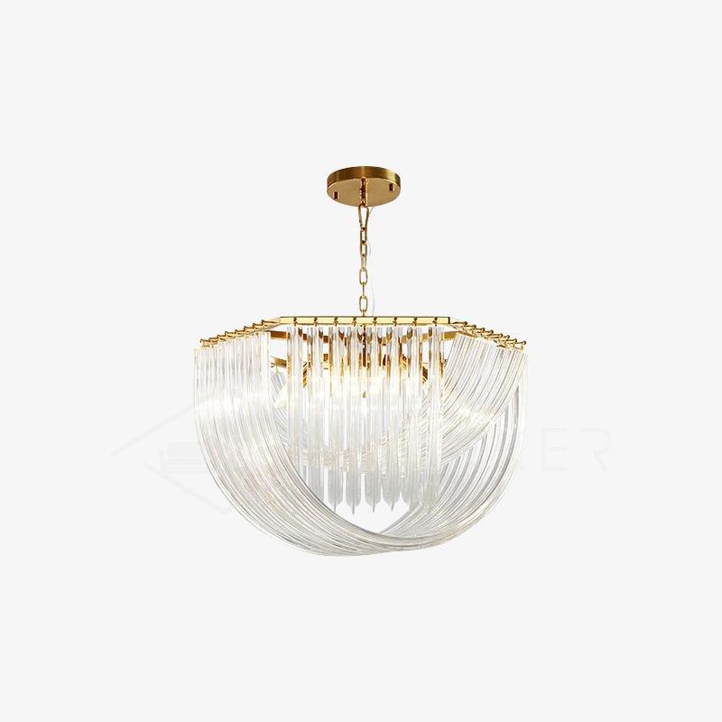 Cyrilla Curved Glass Chandelier