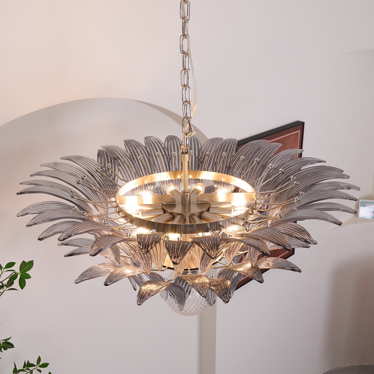 Murano Leaf Chandelier