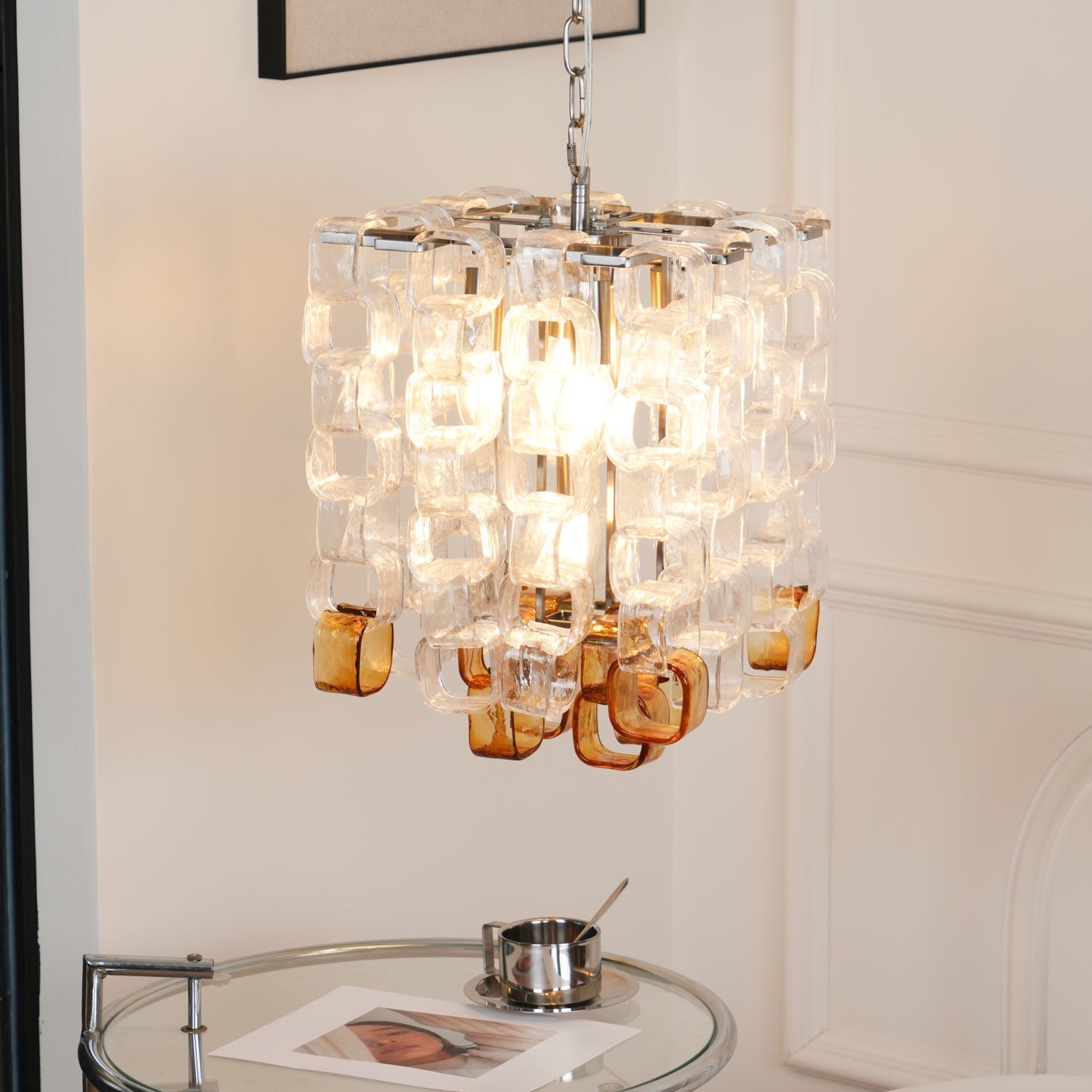 Lunaris Geometric Murano Chandelier