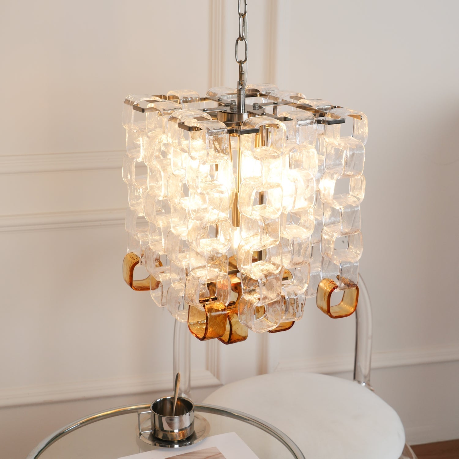 Lunaris Geometric Murano Chandelier