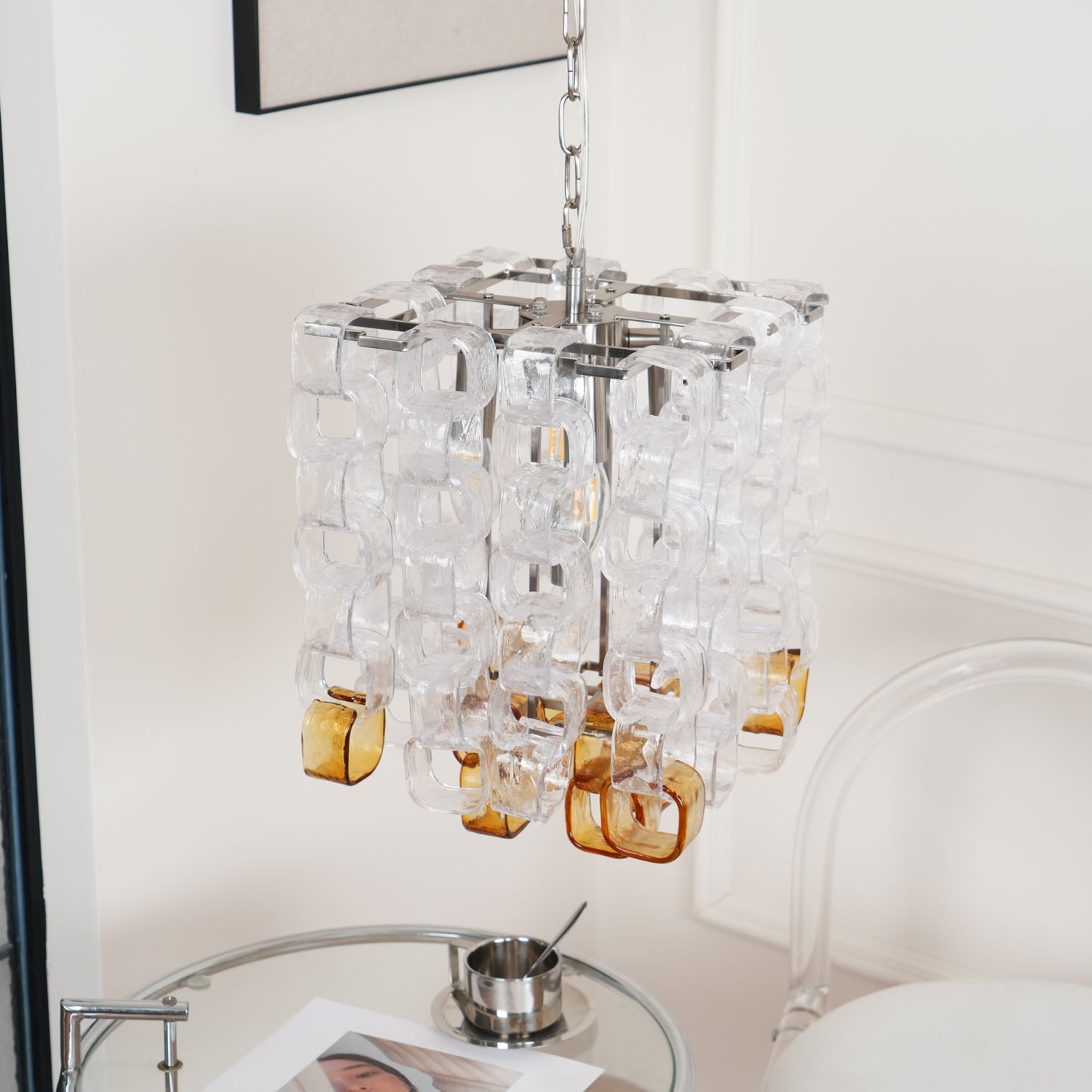 Lunaris Geometric Murano Chandelier