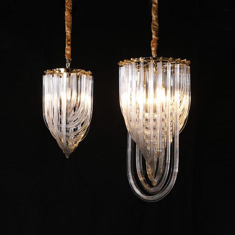 Cyrilla Curved Glass Chandelier