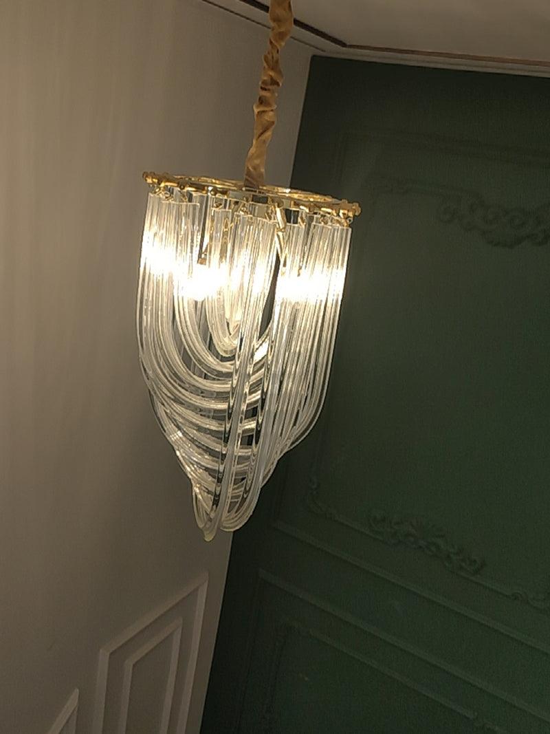 Cyrilla Curved Glass Chandelier