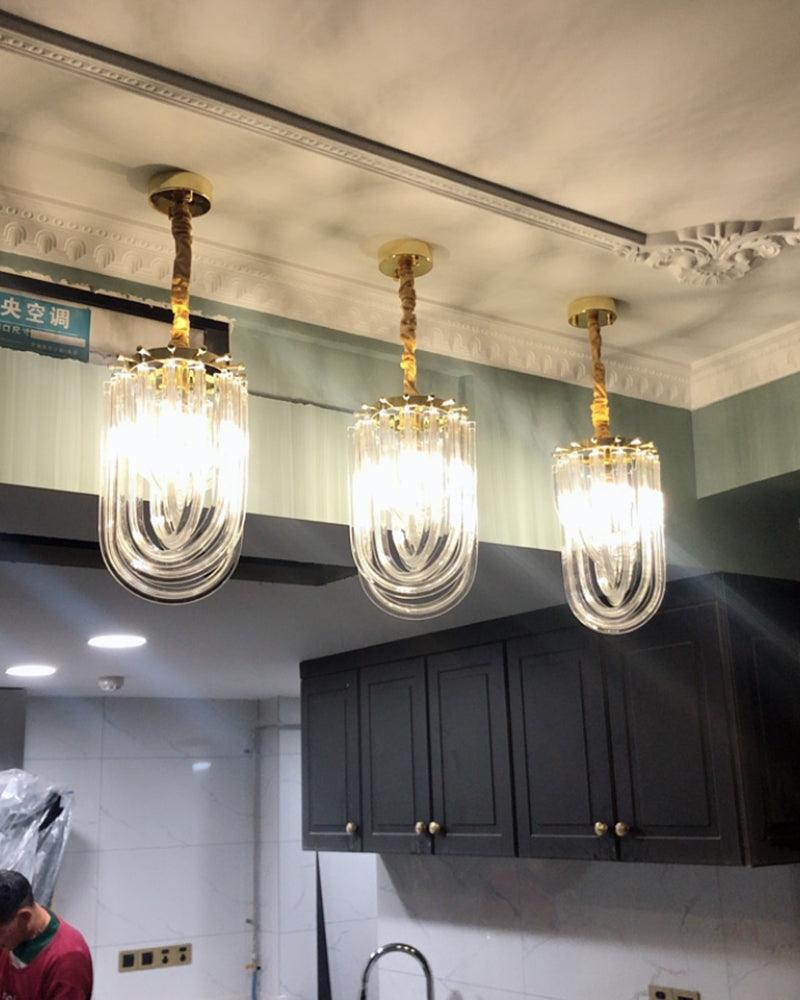 Cyrilla Curved Glass Chandelier