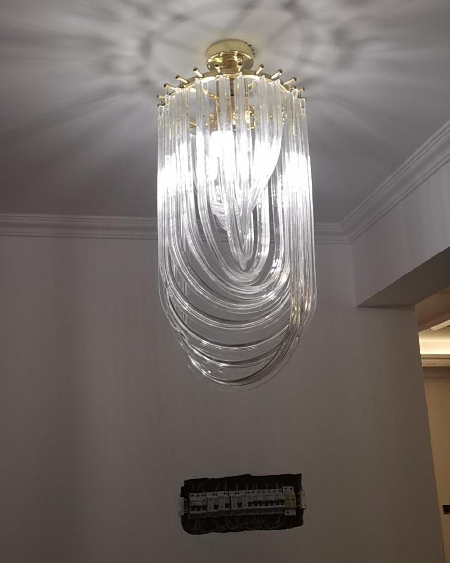 Cyrilla Curved Glass Chandelier