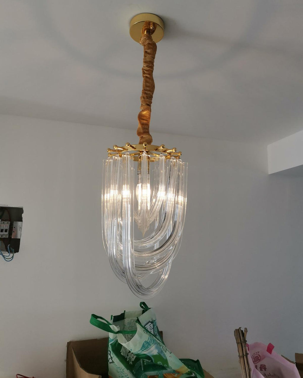 Cyrilla Curved Glass Chandelier