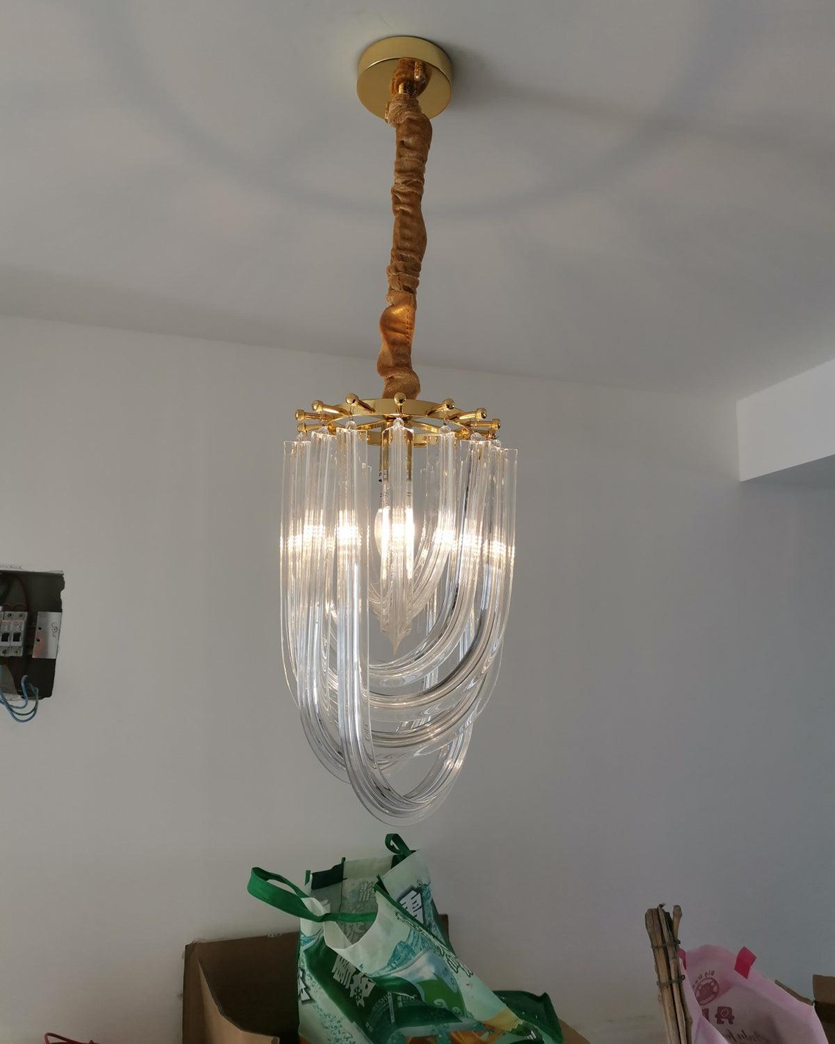 Cyrilla Curved Glass Chandelier