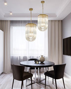 Cyrilla Curved Glass Chandelier