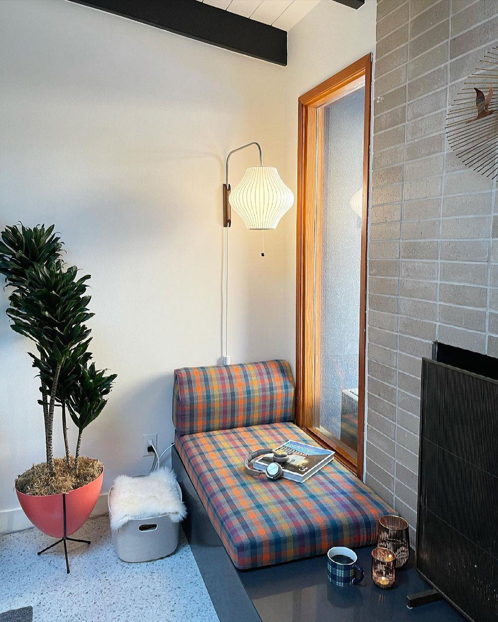 Mid-Century Lantern Wall Light