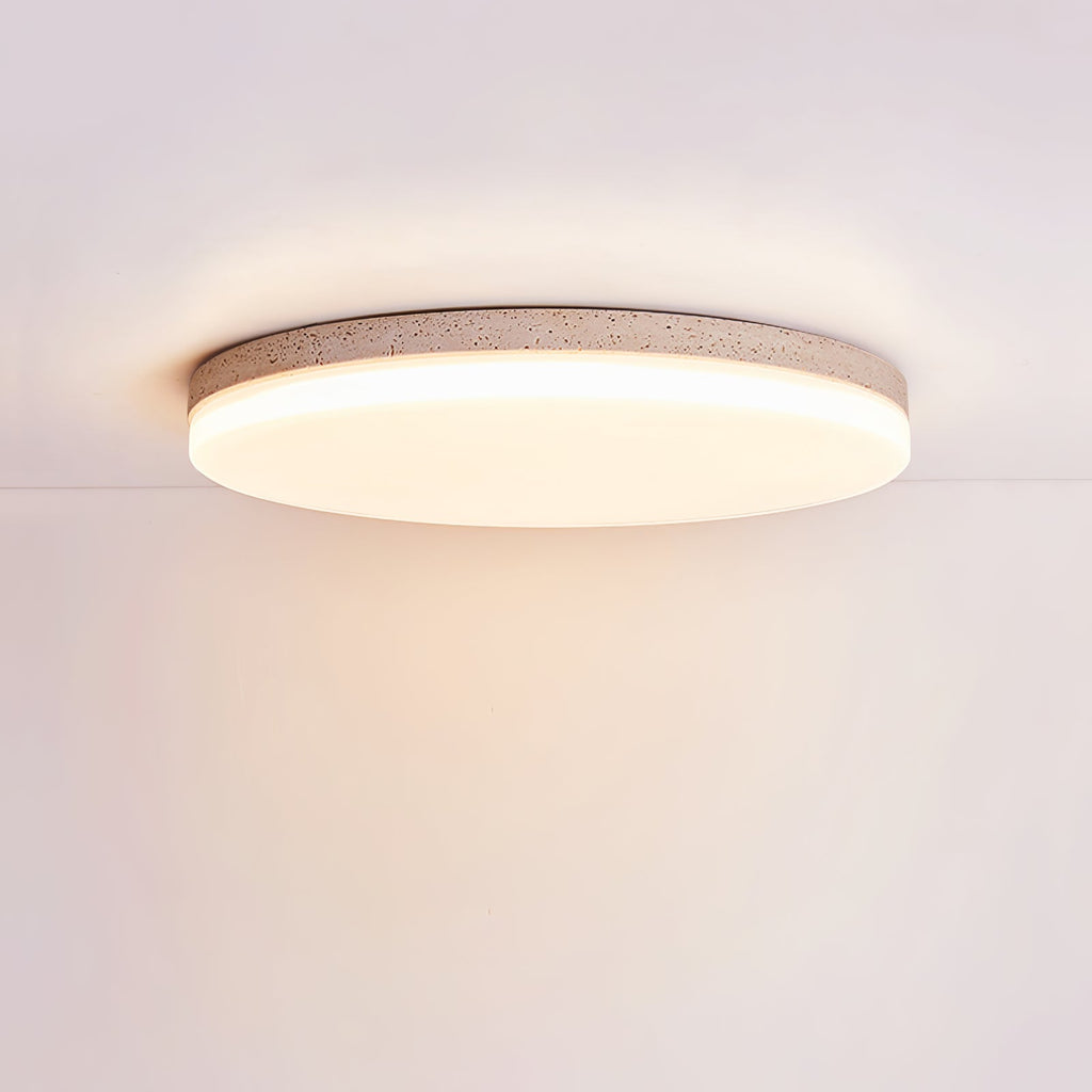 Lunara Travertine Flush Ceiling Light