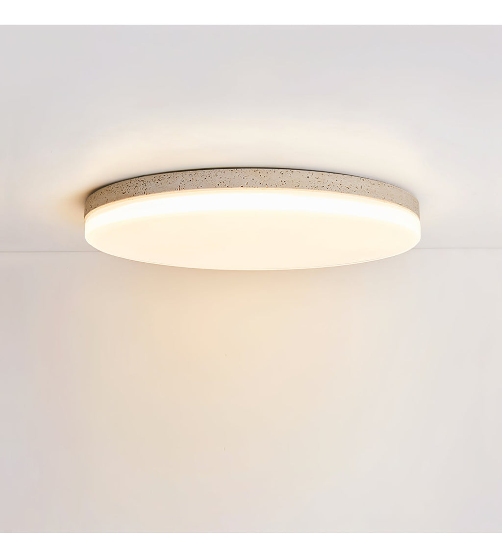 Lunara Travertine Flush Ceiling Light