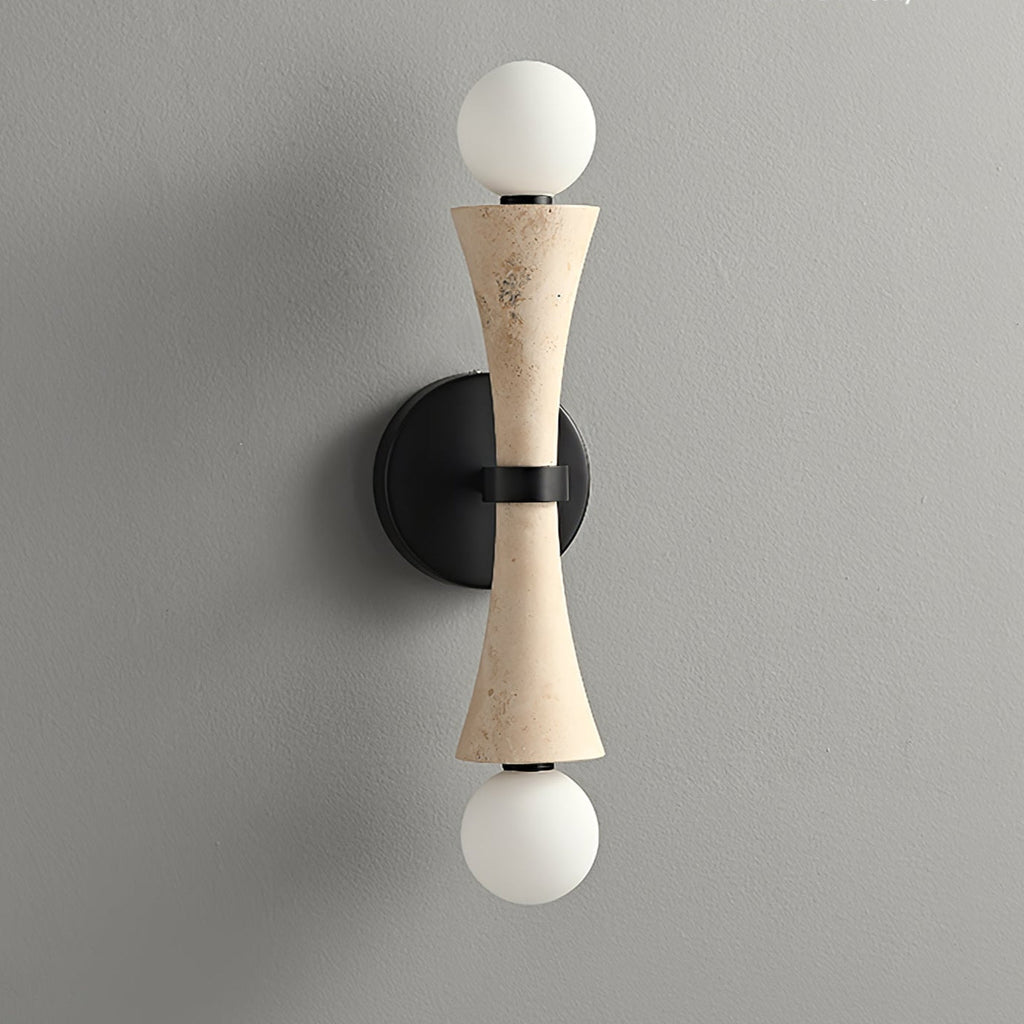Travertine Sculpture Wall Light