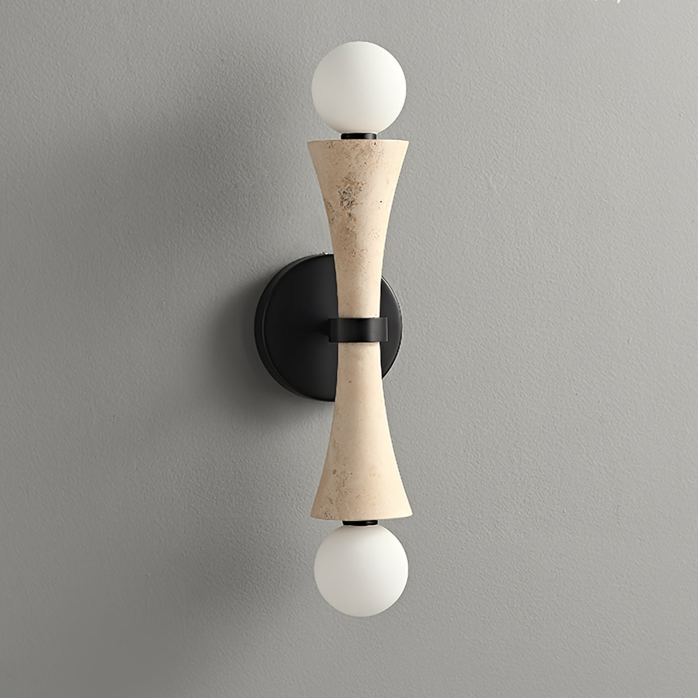 Travertine Sculpture Wall Light