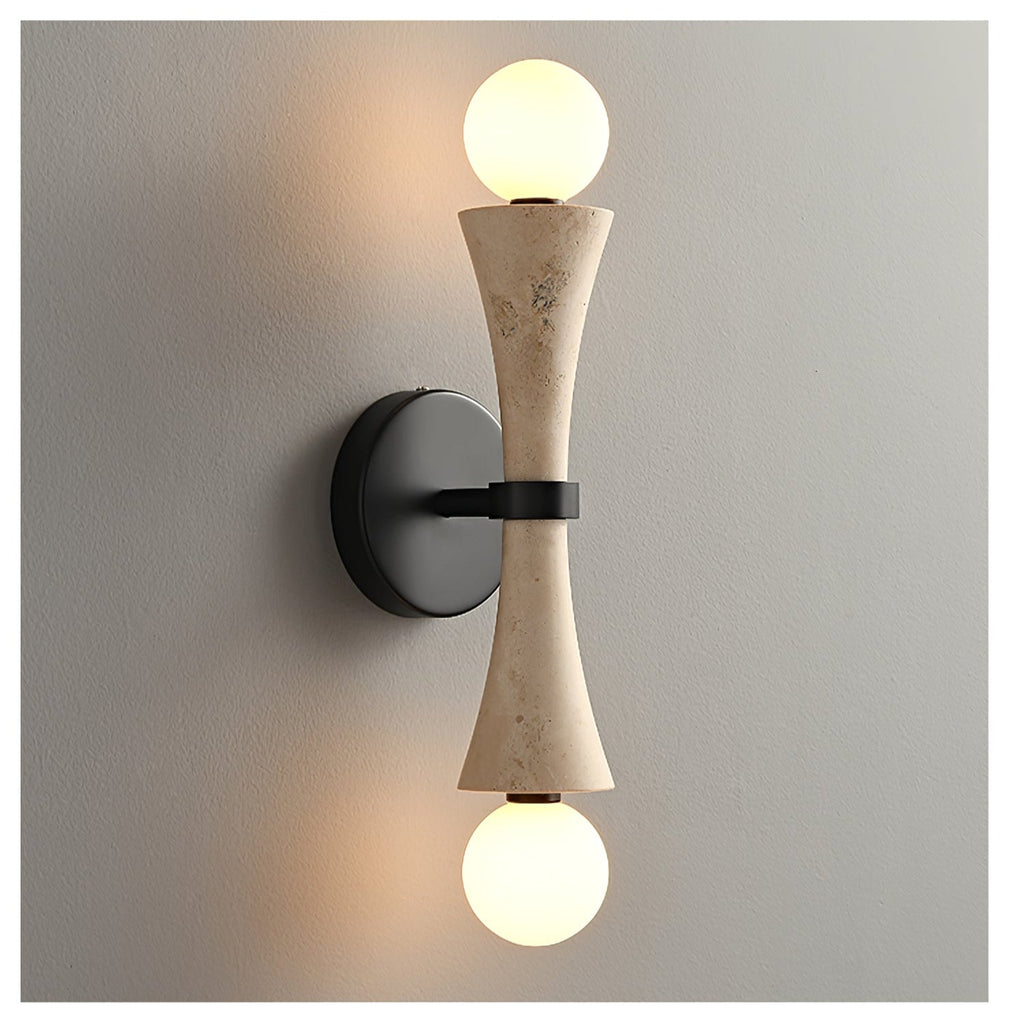 Travertine Sculpture Wall Light