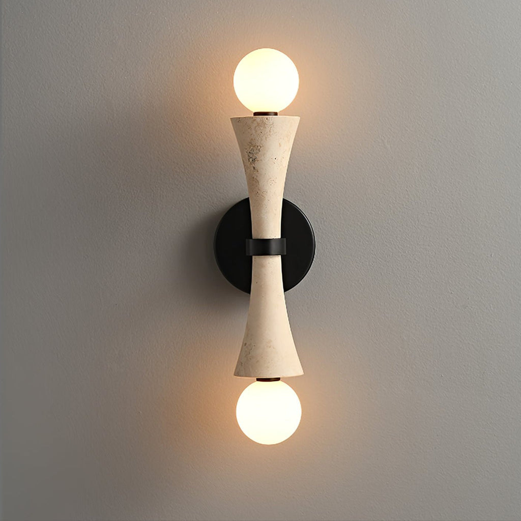 Travertine Sculpture Wall Light
