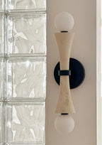 Travertine Sculpture Wall Light