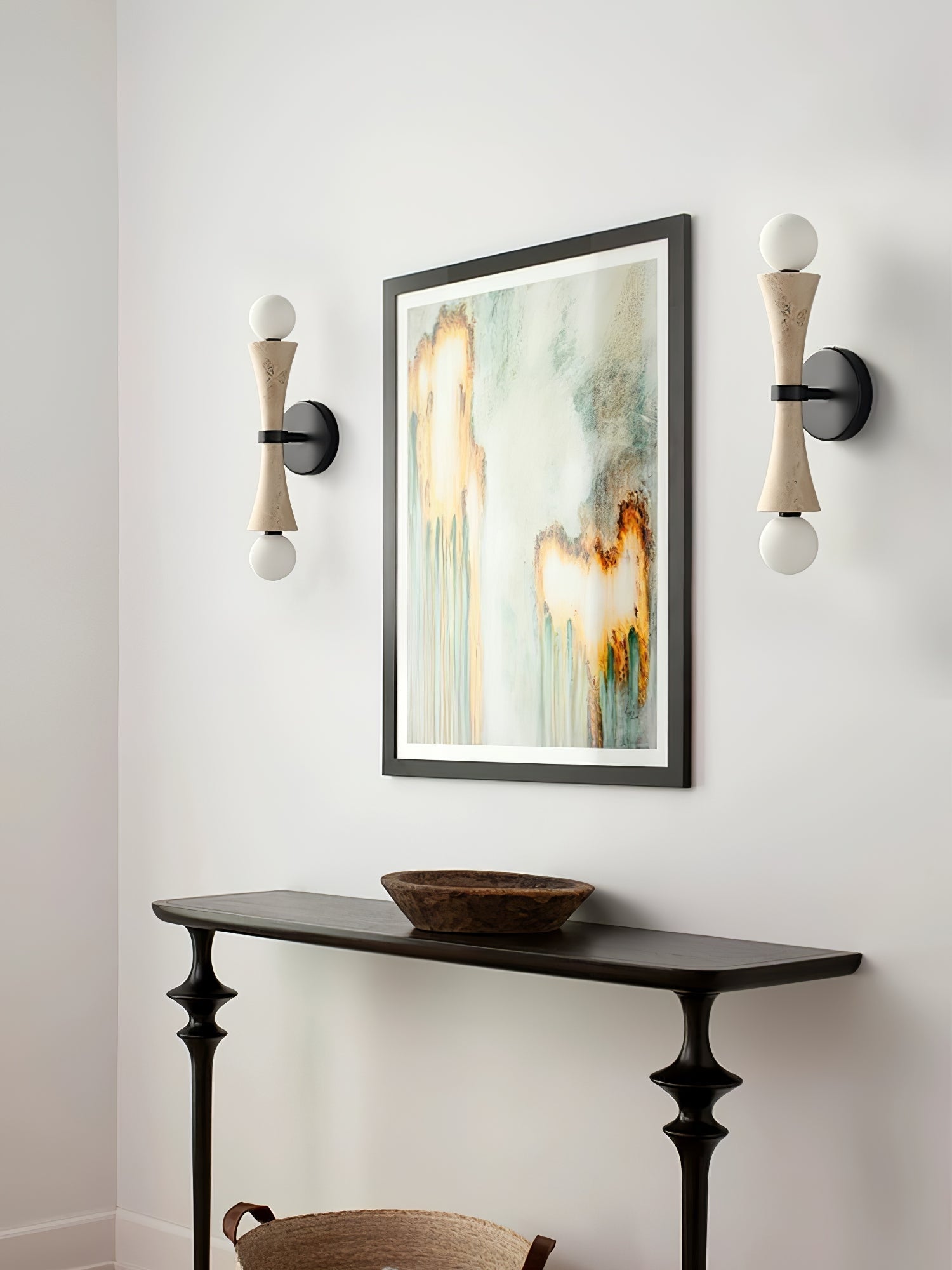 Travertine Sculpture Wall Light