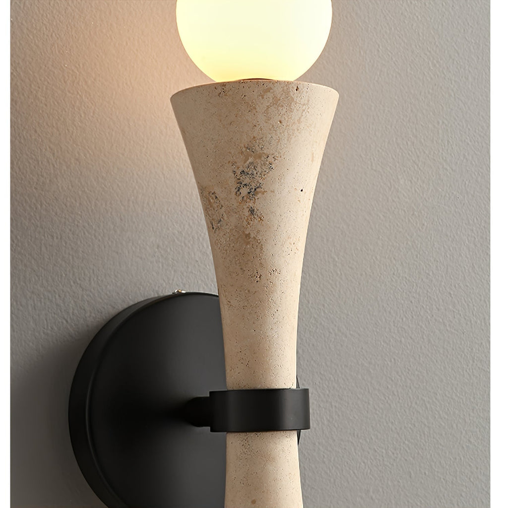 Travertine Sculpture Wall Light