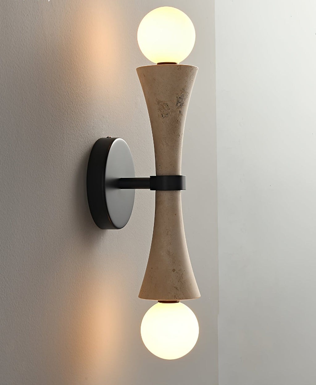 Travertine Sculpture Wall Light