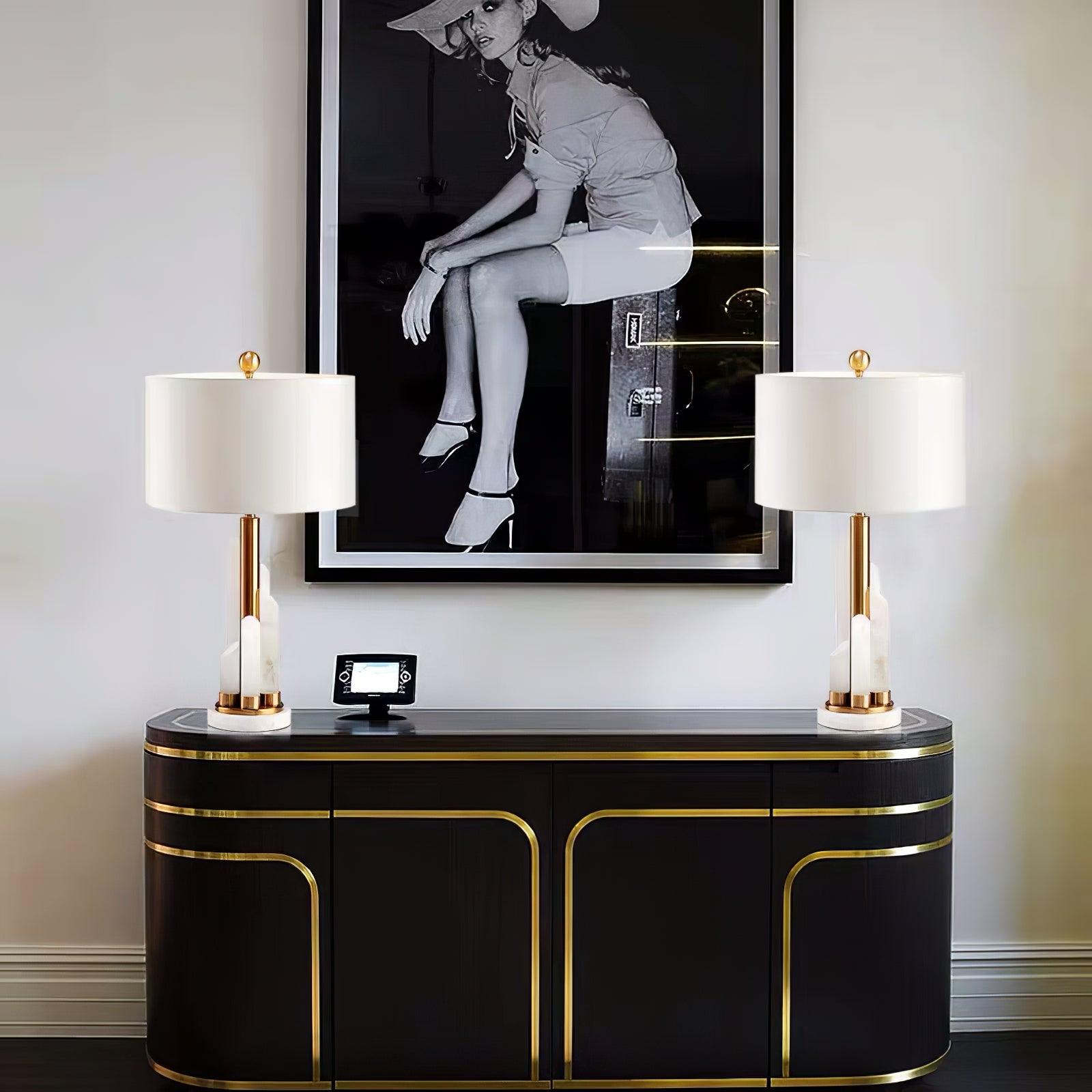 Alabaster Luster Table Lamp
