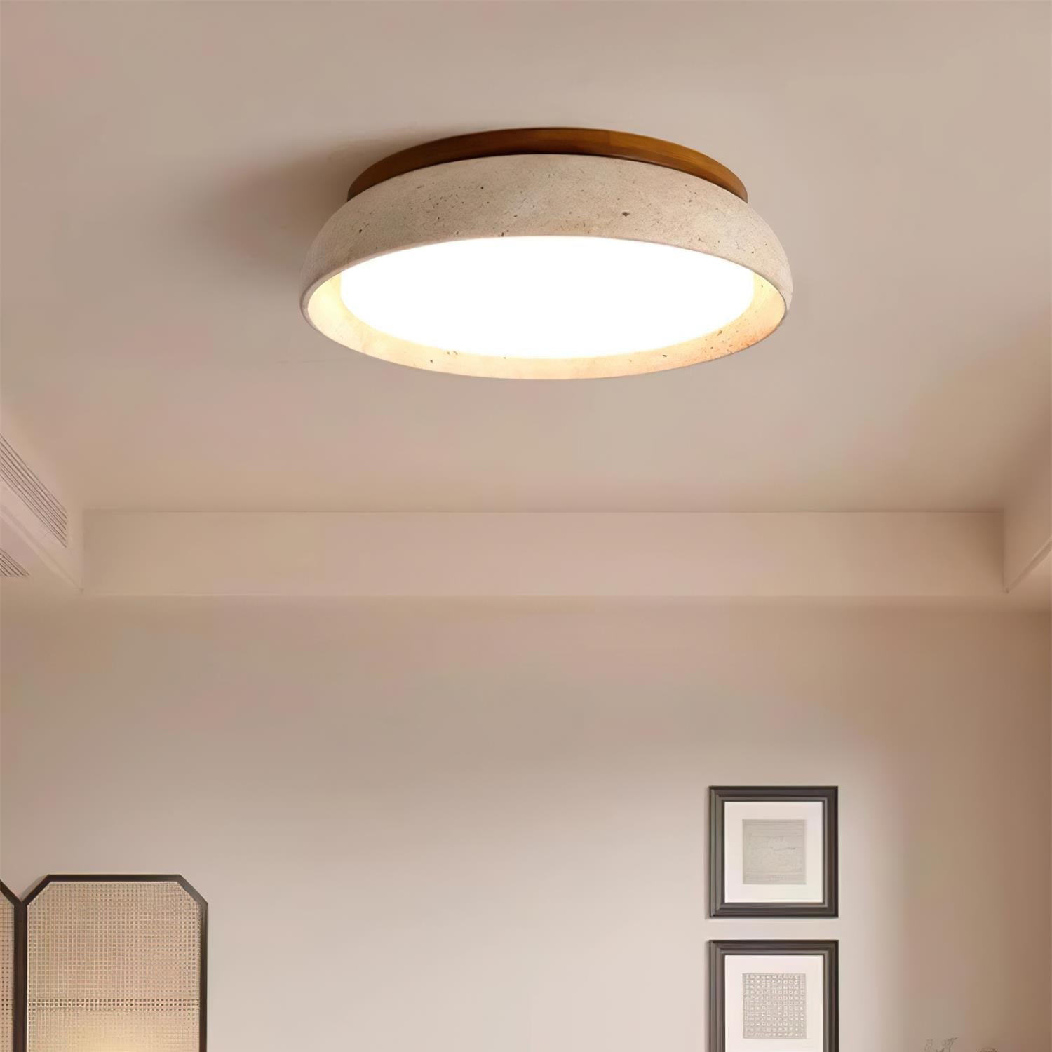 Kloris Travertine Glow Ceiling Light
