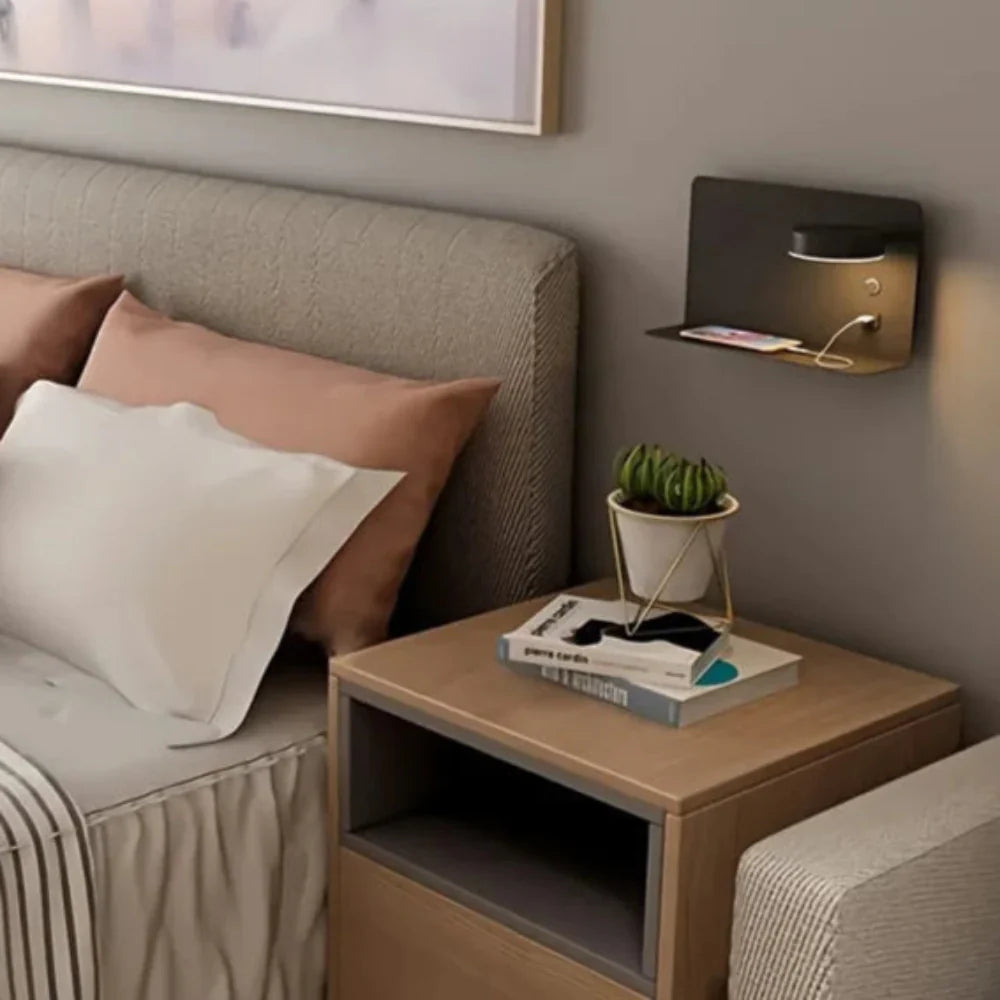 Novella Charging Wooden Wall Glow