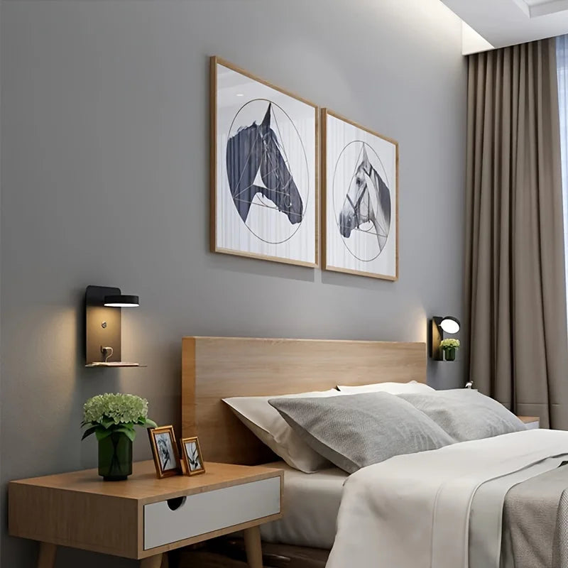 Novella Charging Wooden Wall Glow