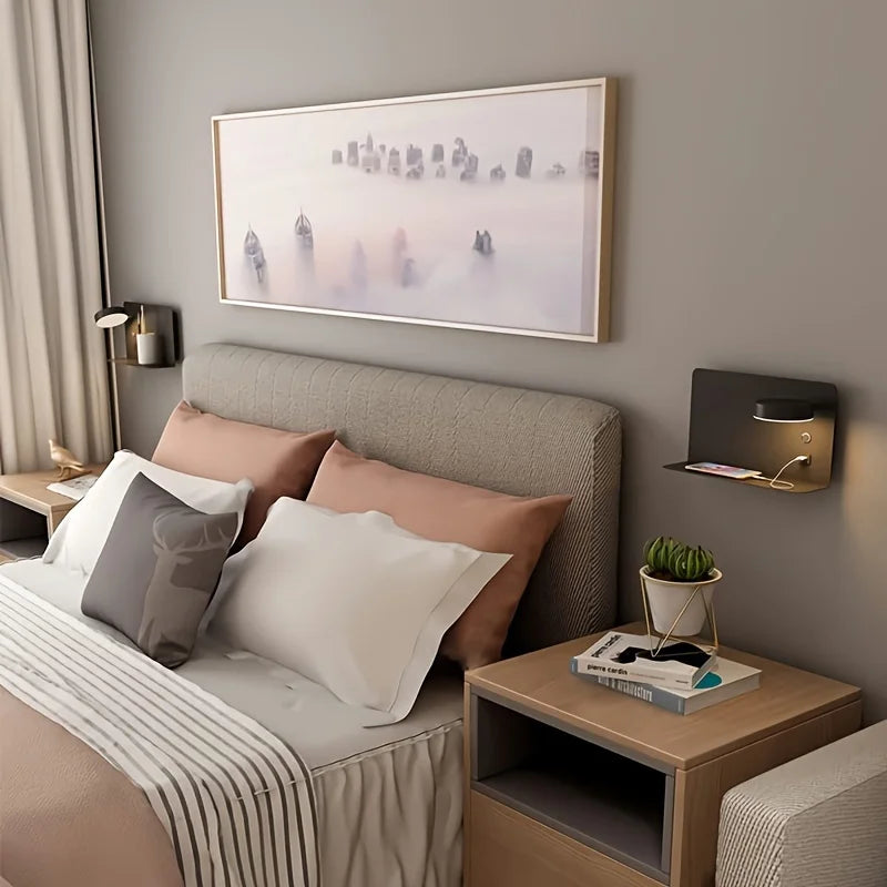 Novella Charging Wooden Wall Glow