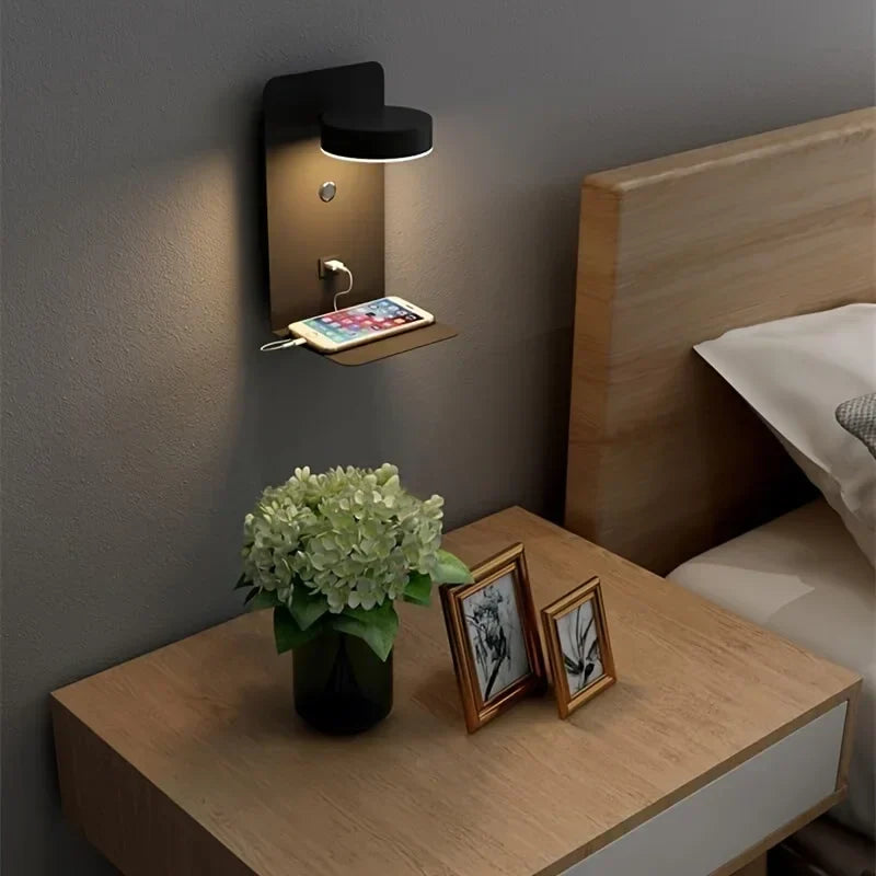 Novella Charging Wooden Wall Glow