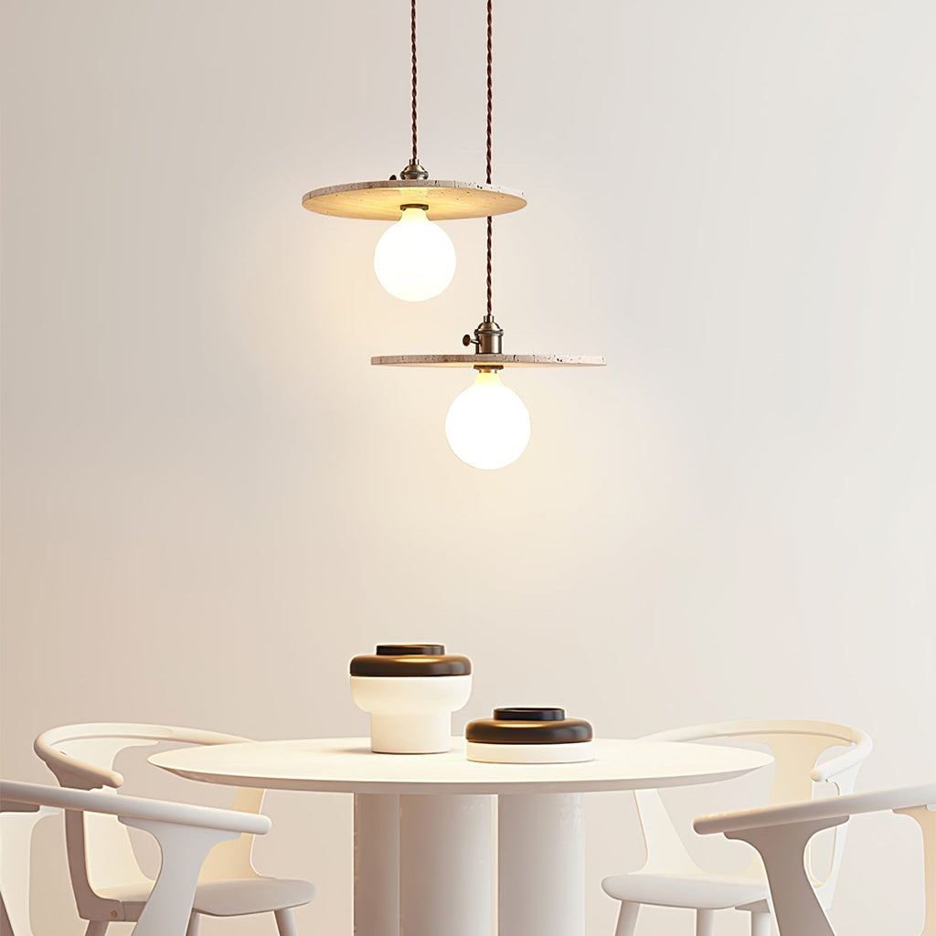 Lunaro Travertine Pendant Light