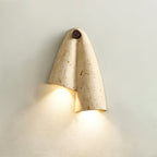 Draped Elegance Travertine Sconce