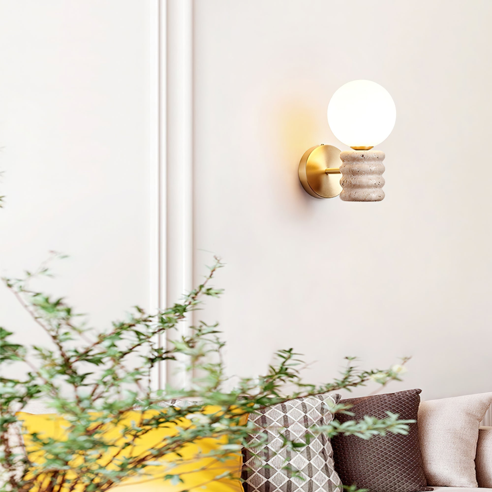 Travertine Harmony Wall Light
