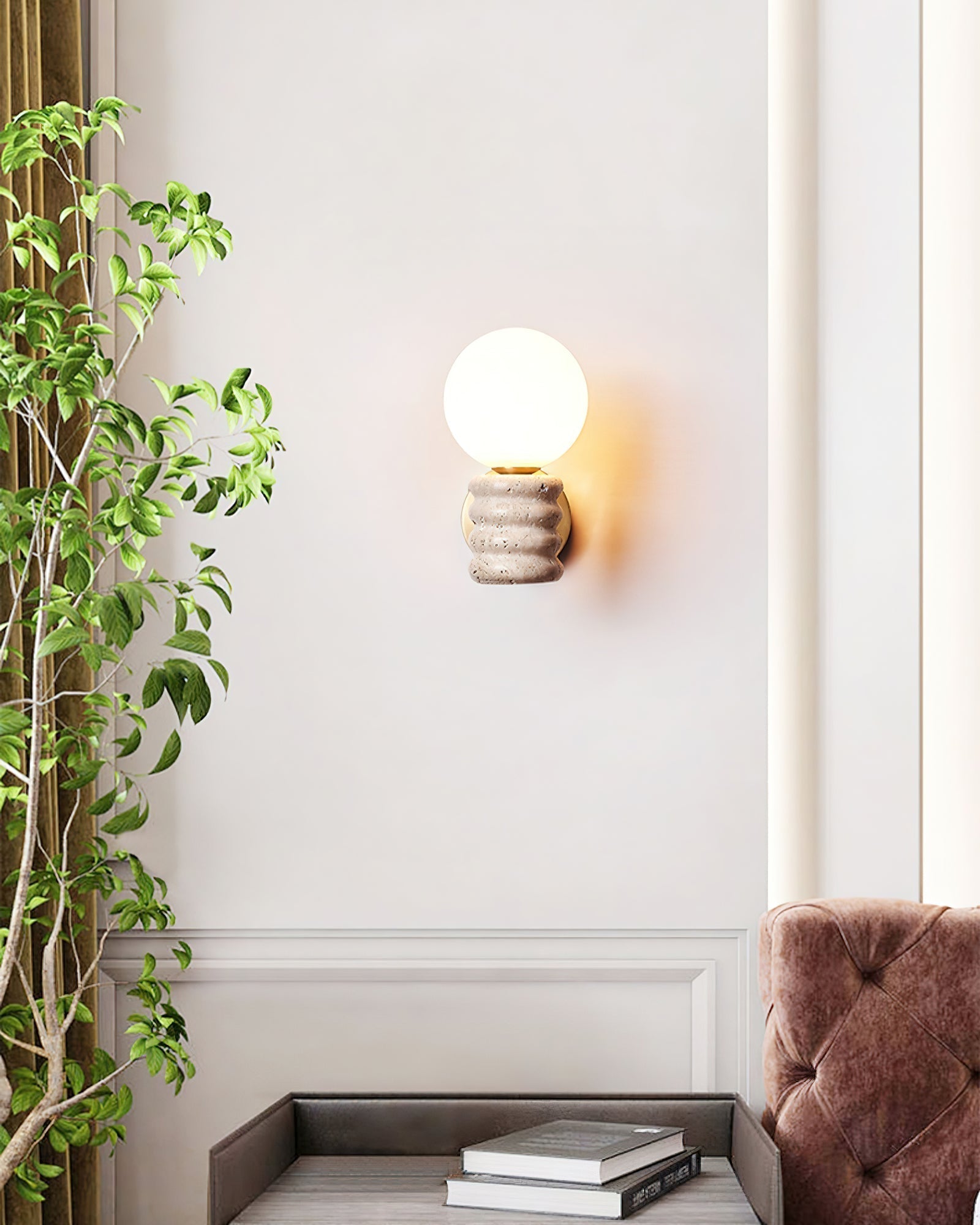 Travertine Harmony Wall Light