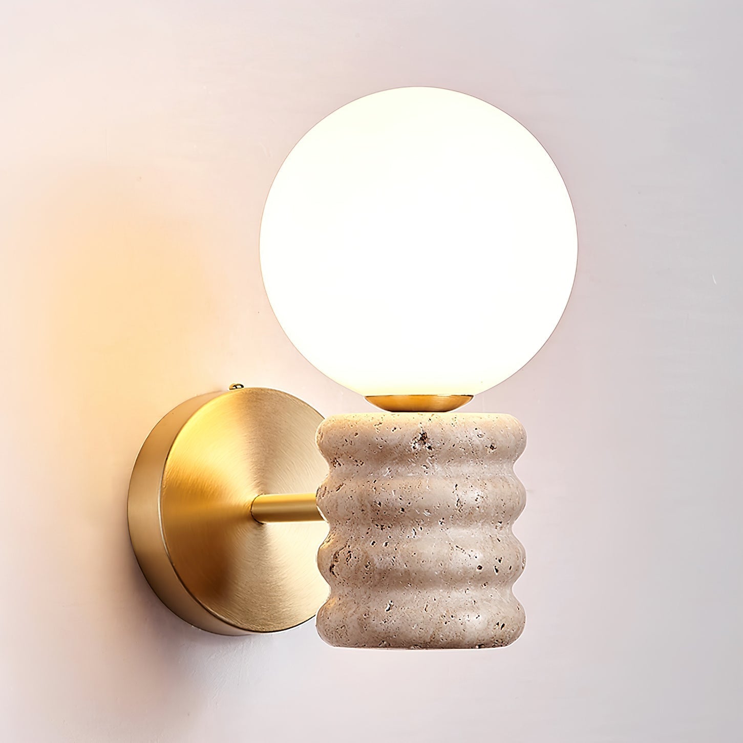 Travertine Harmony Wall Light