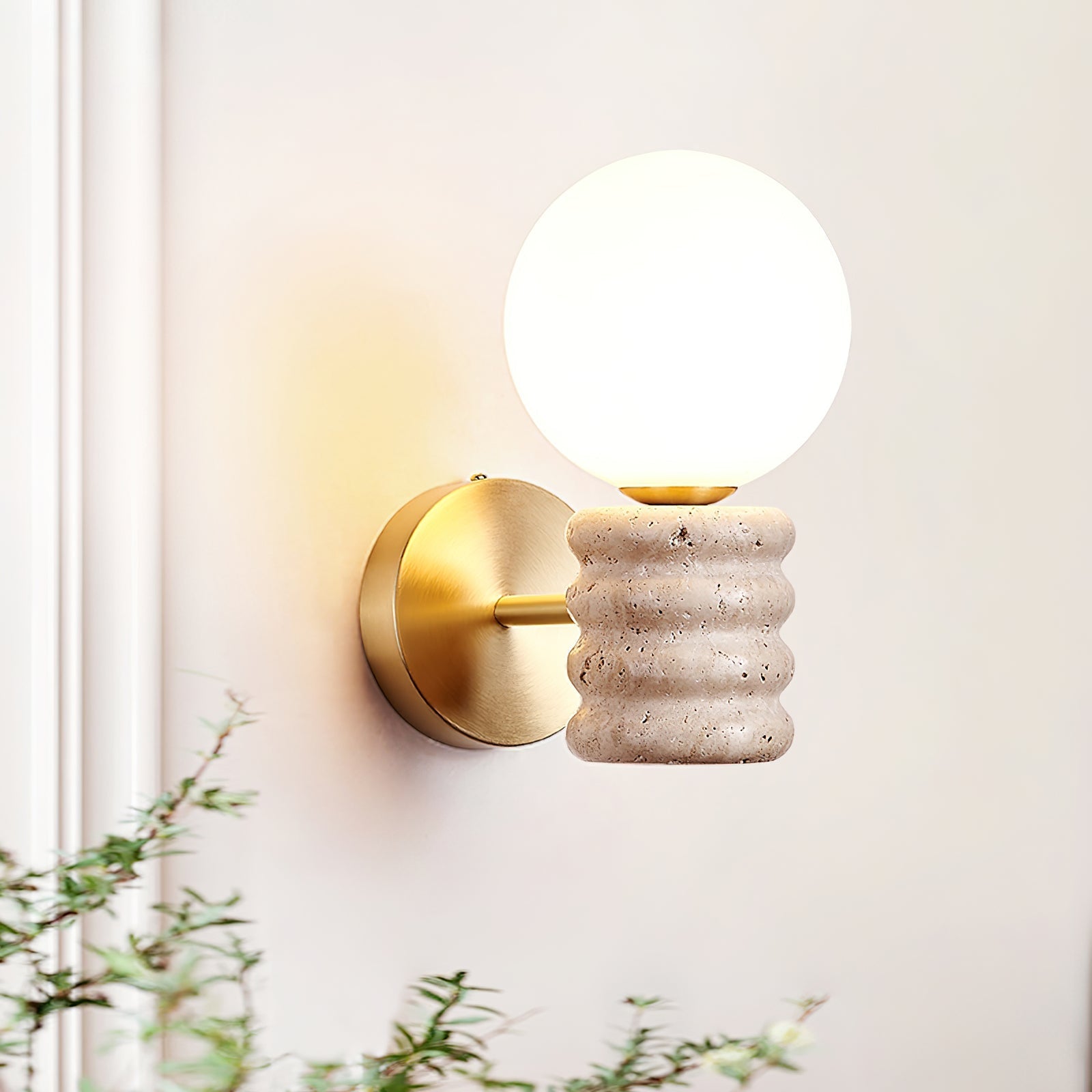 Travertine Harmony Wall Light