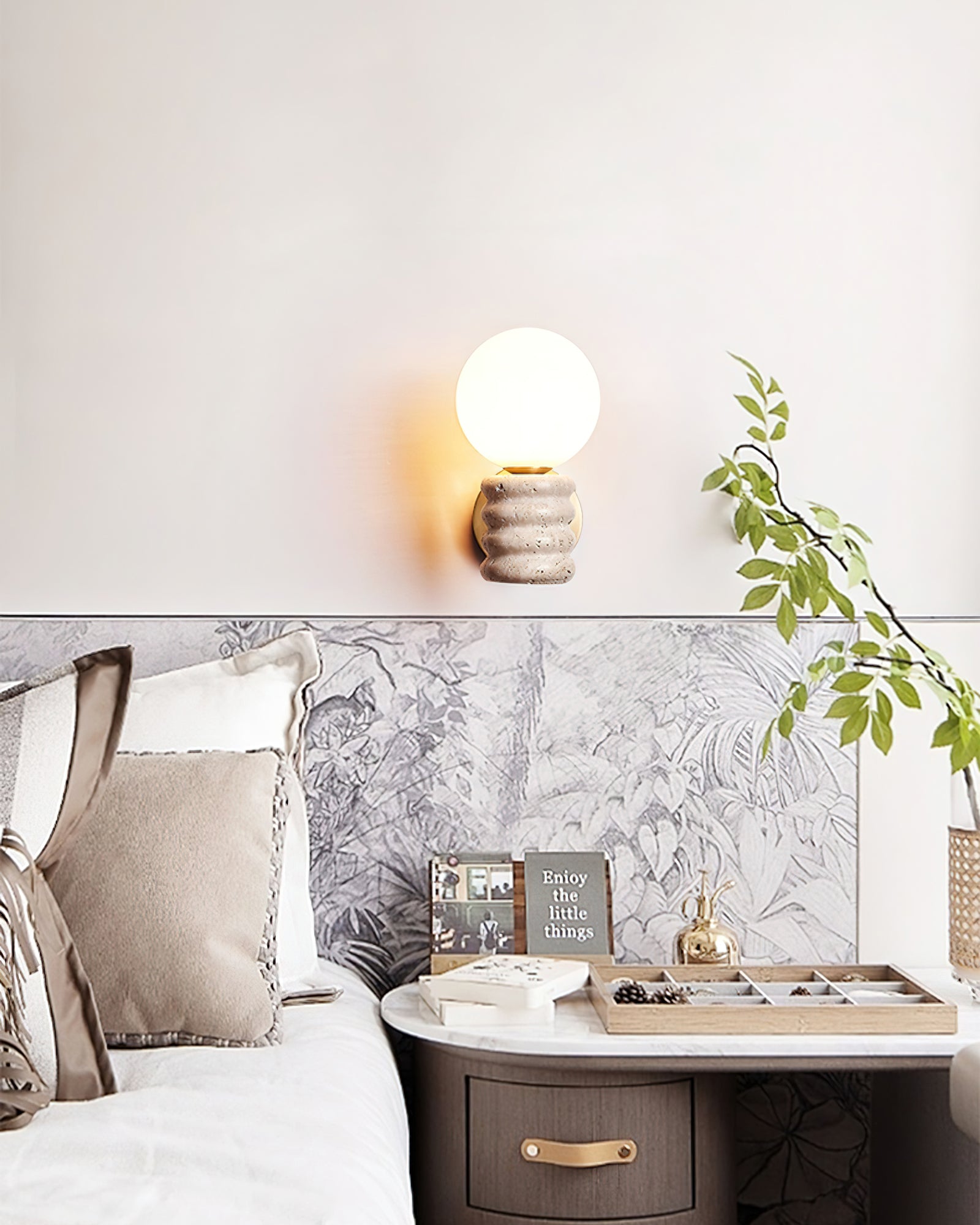Travertine Harmony Wall Light