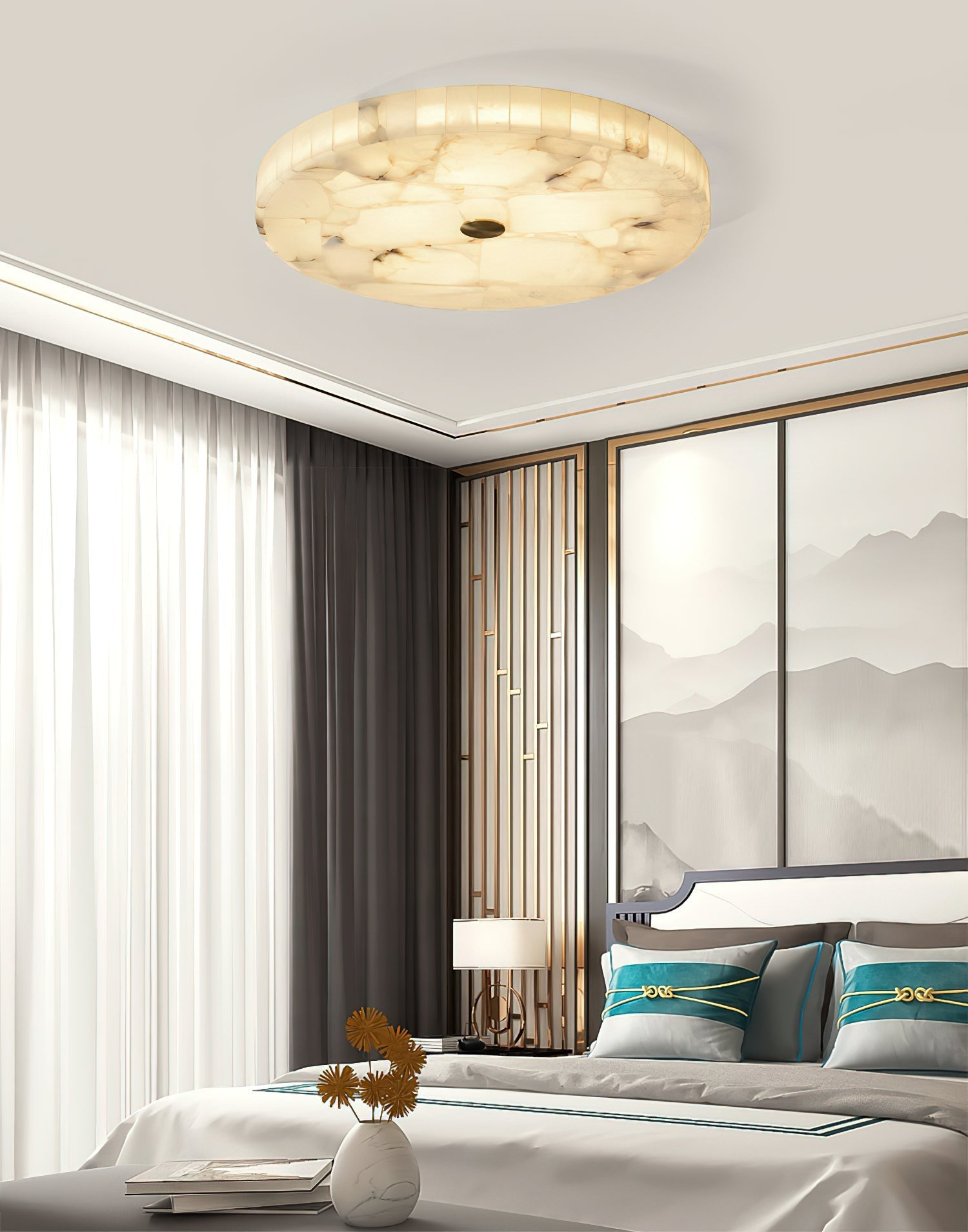 Aureline Alabaster Mosaic Ceiling Light