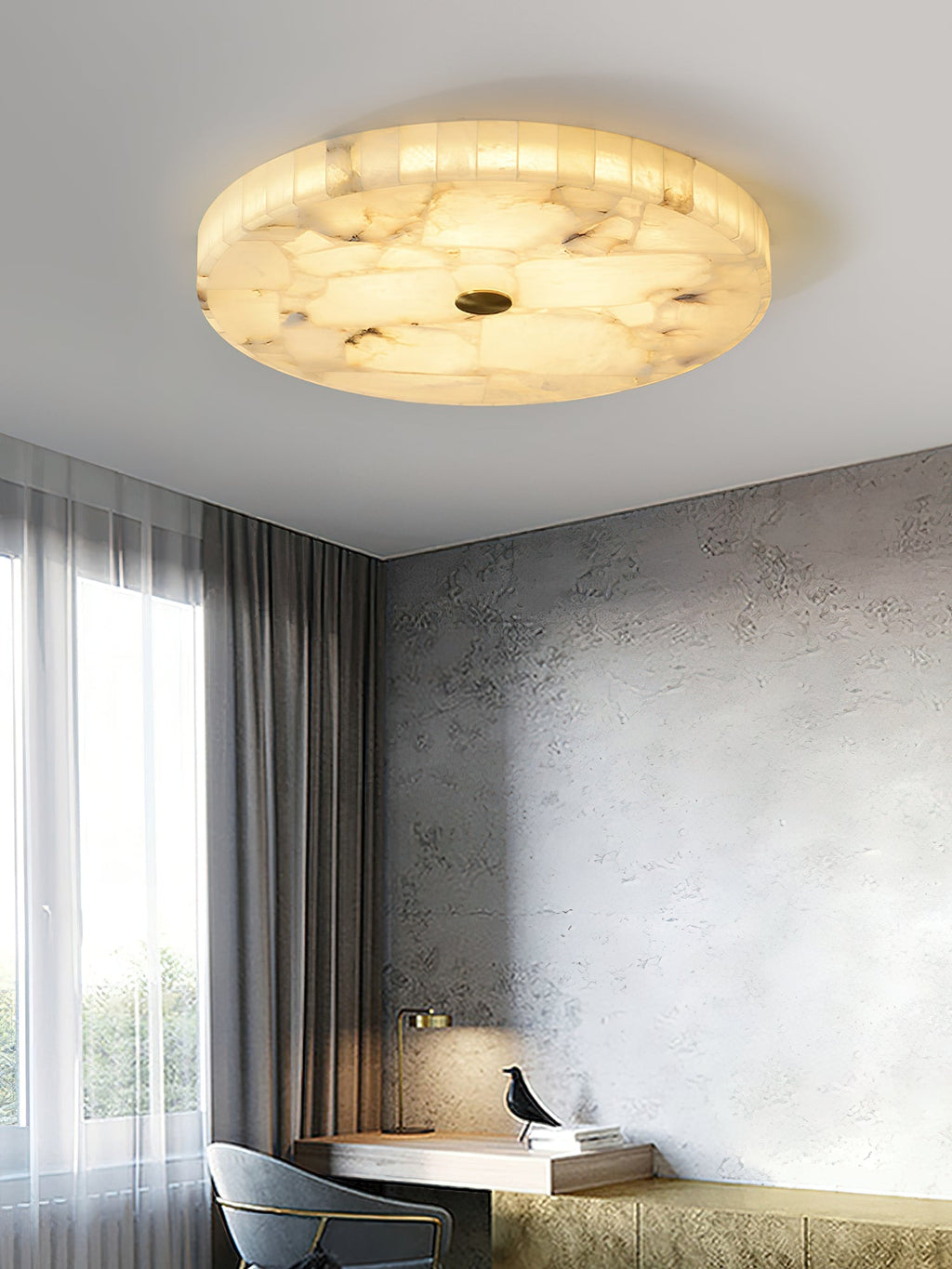 Aureline Alabaster Mosaic Ceiling Light