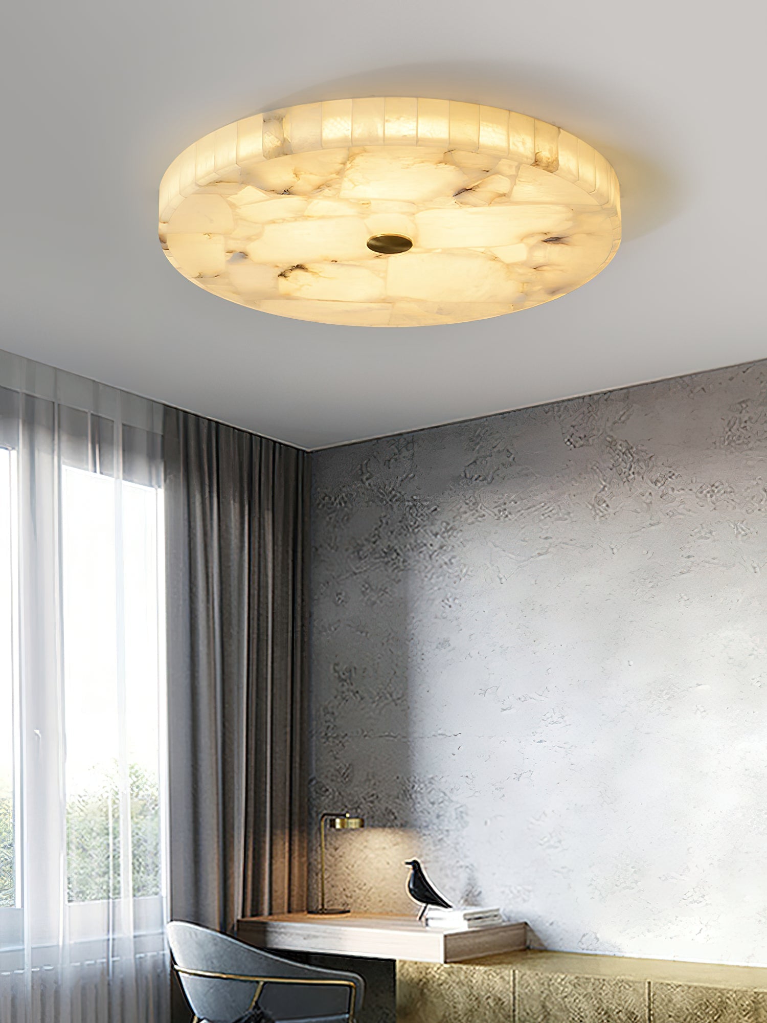 Aureline Alabaster Mosaic Ceiling Light